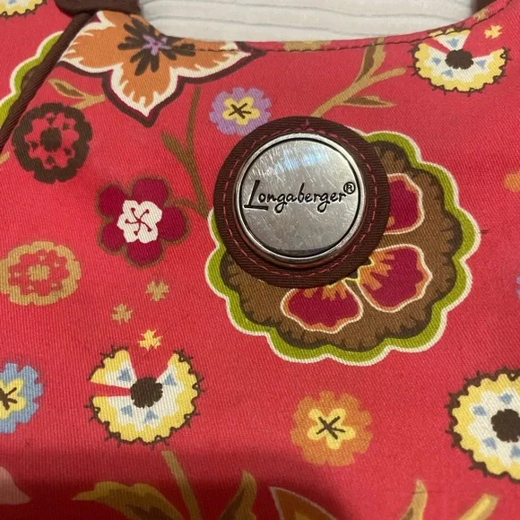 Longaberger pink and brown purse - Picture 2 of 5